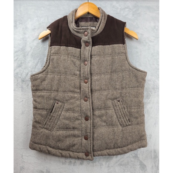 Buckle Other - BKE Buckle Puffer Vest Brown Insulated Sleeveless Vest Jacket Medium Houndstooth